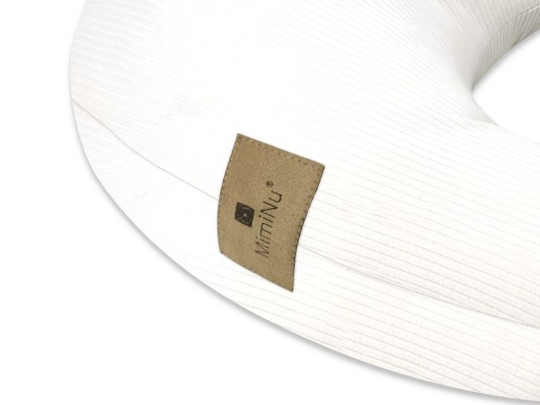 MimiNu, Soft, fasolka, poduszka do karmienia, na suwak, ecru