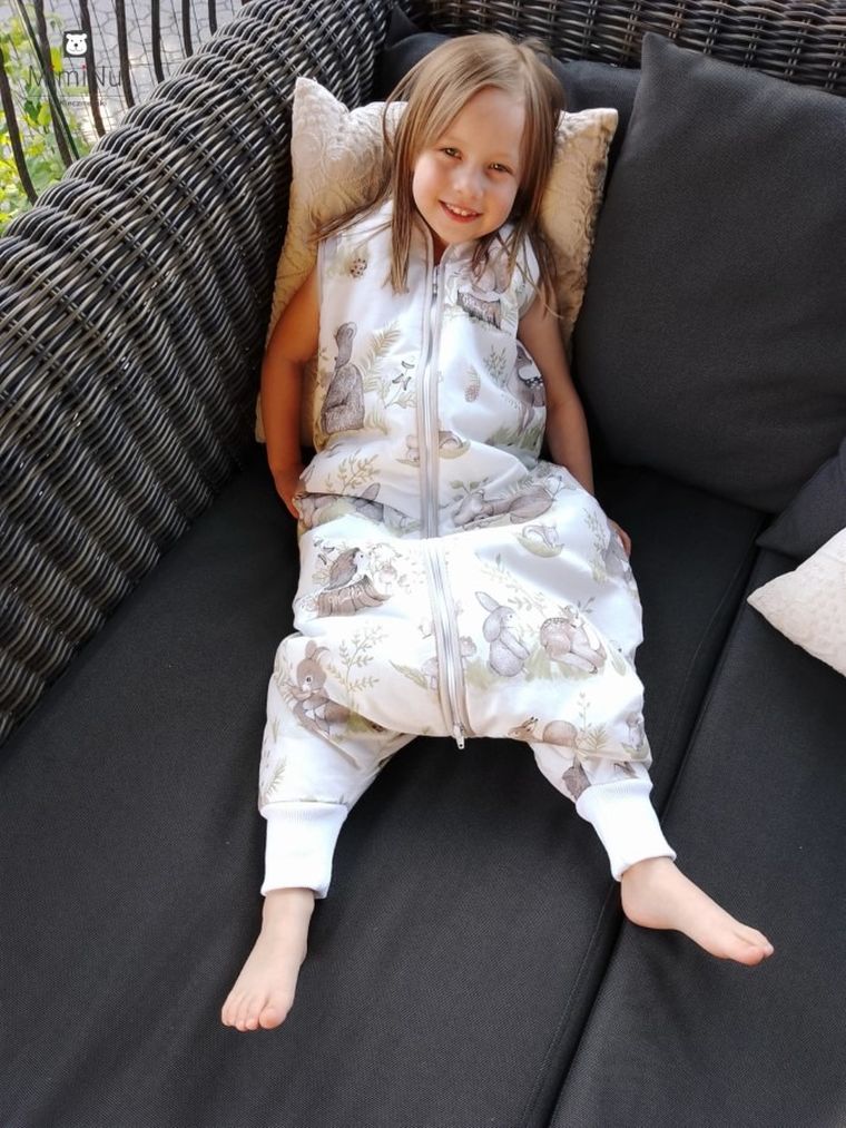 MimiNu, Spokojny Las, śpiworek do spania z nogawkami, całoroczny, TOG 2-2.5, rozmiar S, 1-2.5 l