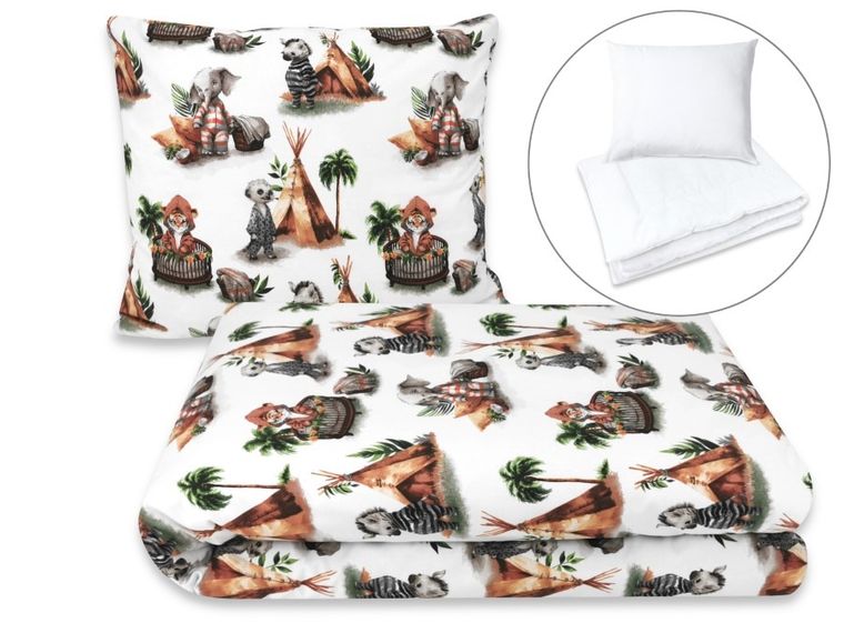 MimiNu, Tipi, Junior, 2-częściowy komplet pościeli z wypełnieniem, 100-160 cm