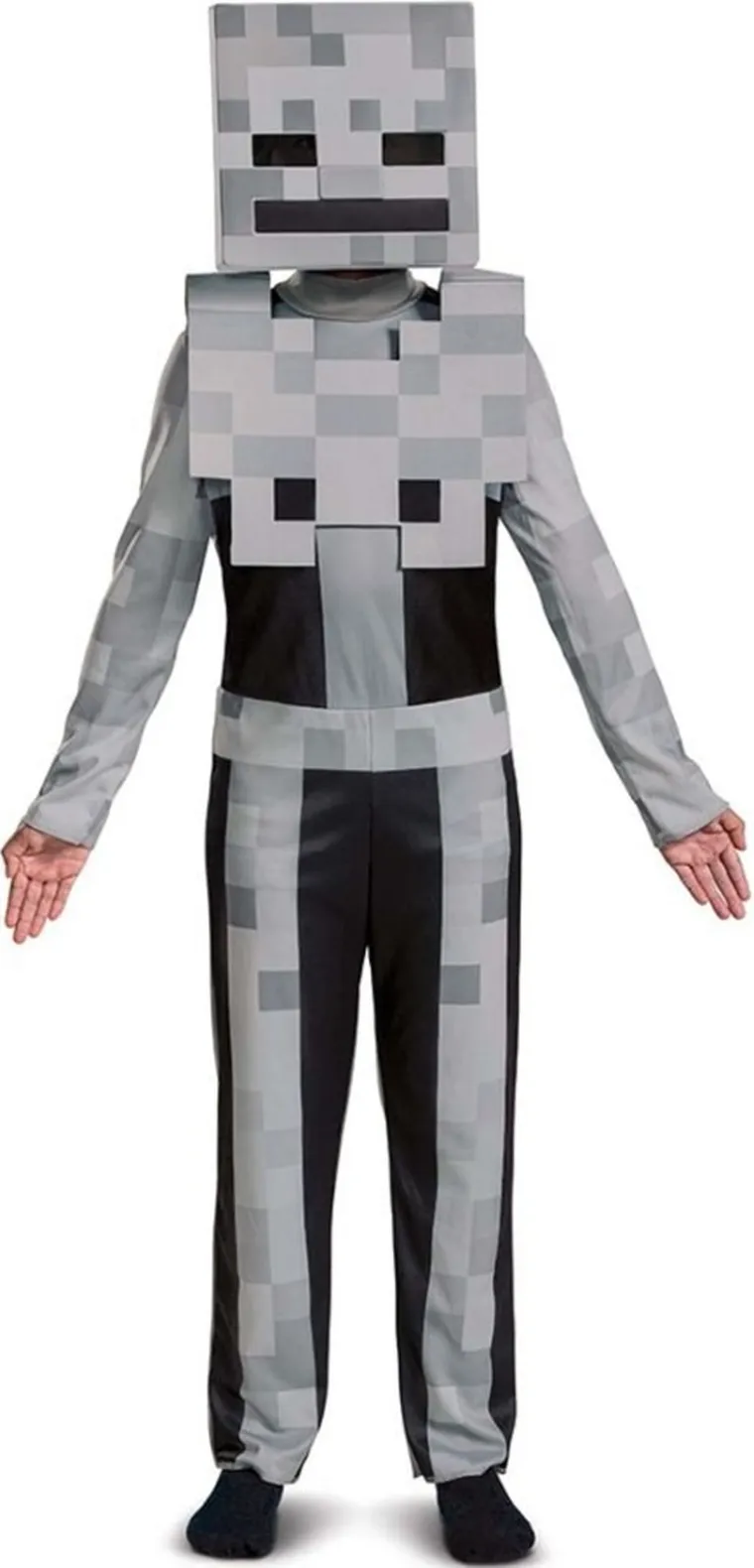 Minecraft, Halloween, strój karnawałowy, Skeleton Biały Szkielet, 109-126 cm, 4-6 lat