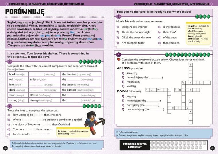 Minecraft. Język angielski. Megazadania 7+