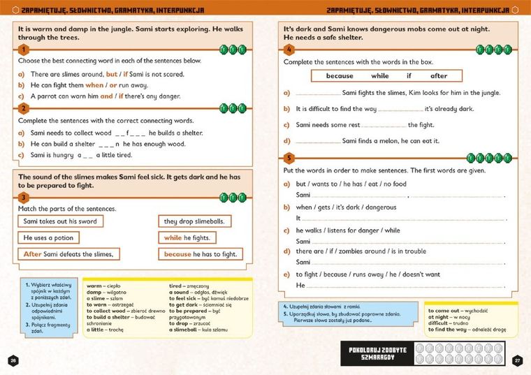 Minecraft. Język angielski. Megazadania 9+