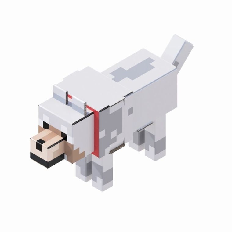 Minecraft, Maker Kitz, Wilk, zestaw kreatywny