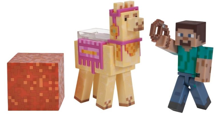 Minecraft, Steve z lamą, zestaw figurek