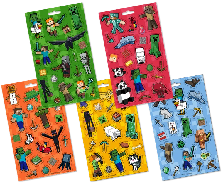 Minecraft, zestaw naklejek