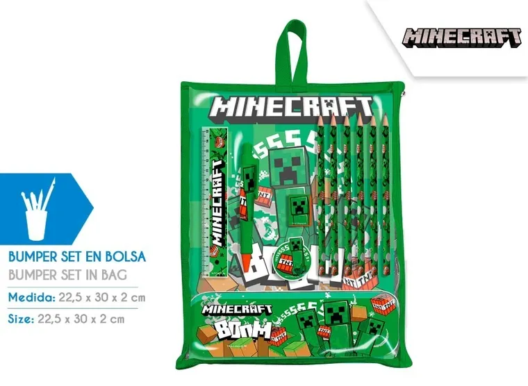 Minecraft, zestaw piśmienniczy, 12 elementów