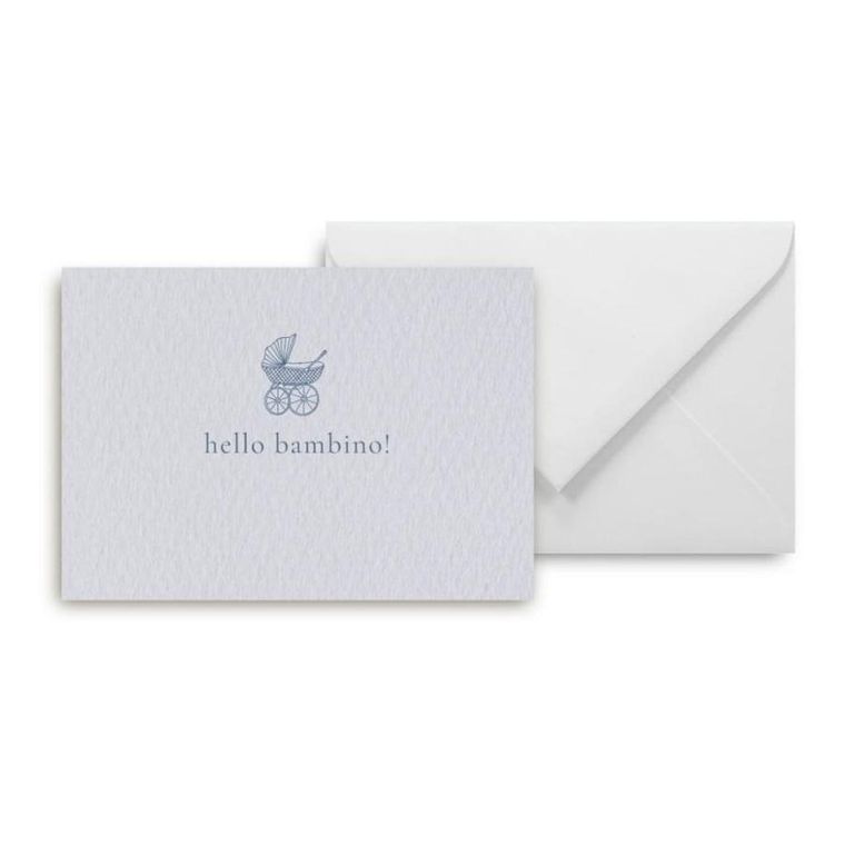 Mini kartka, hello bambino blue
