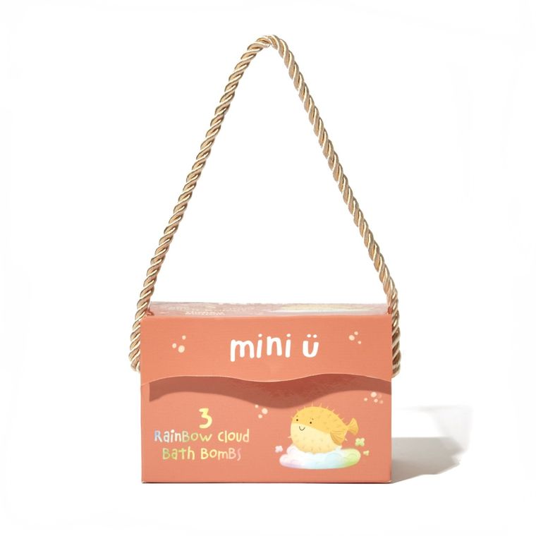 Mini U, tęczowe chmurki do kąpieli dla dzieci, 3 szt.