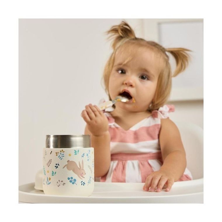 Miniland, Dreamland & CRVSH, termos do posiłków mini, króliczki, 280 ml