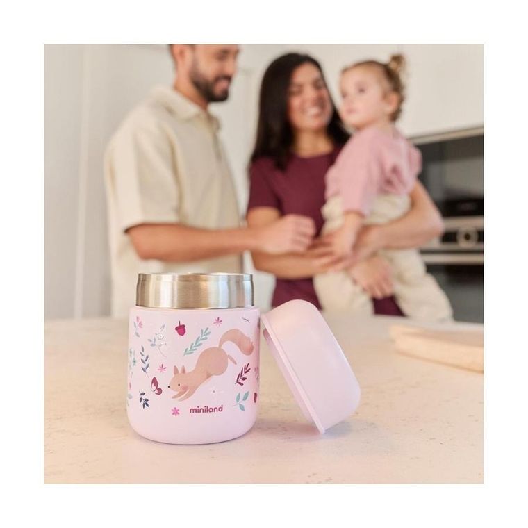 Miniland, Dreamland & CRVSH, termos do posiłków mini, wiewiórki, 280 ml