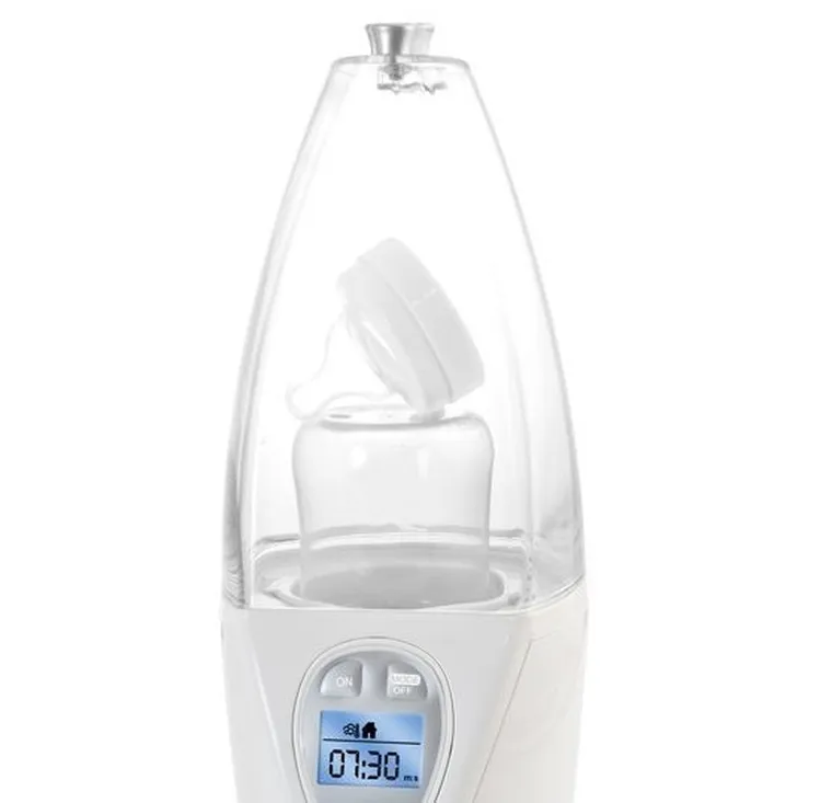 Miniland, podgrzewacz z wyświetlaczem do domu i samochodu, srebrny