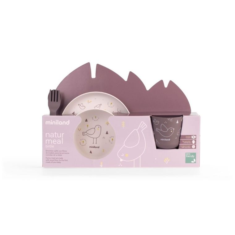 Miniland, Ptaszek, ECO-friendly, zestaw do karmienia, 5 szt.
