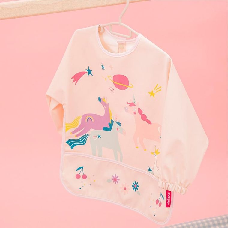 Miniland, śliniak z długim rękawem, jednorożec