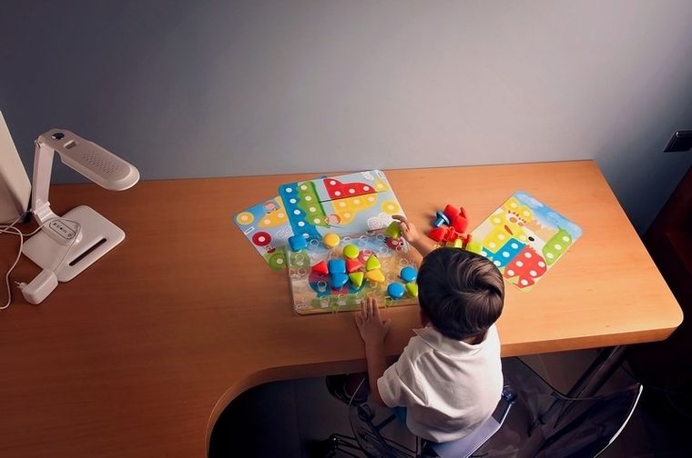 Miniland, Superpegs, tablica edukacyjna, puzzle, 32 elementy