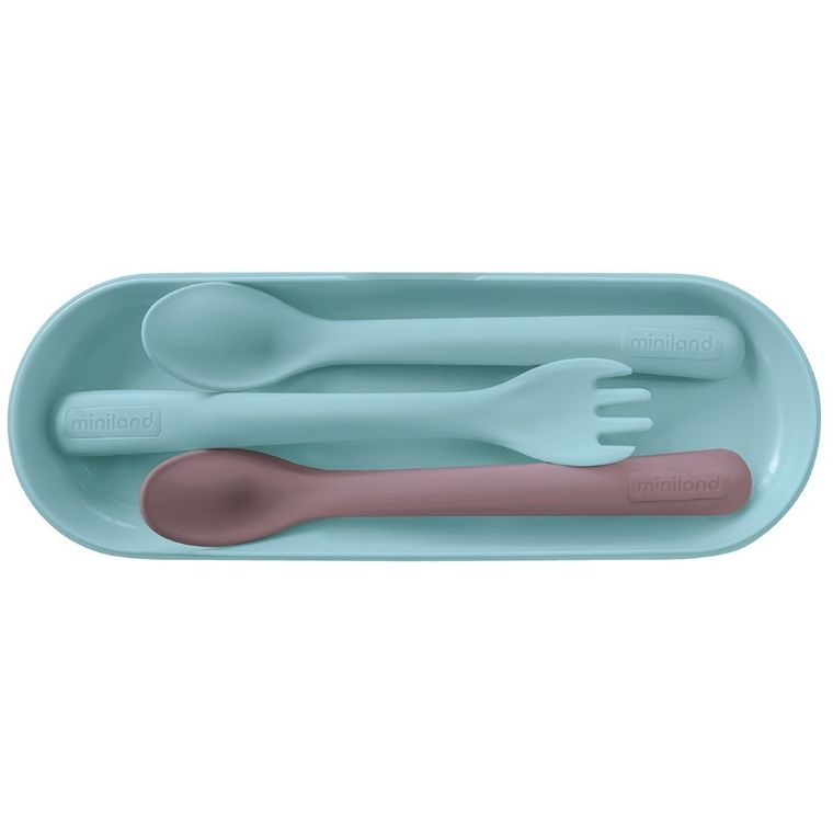 Miniland, Terra, zestaw sztućców ergonomicznych, morski