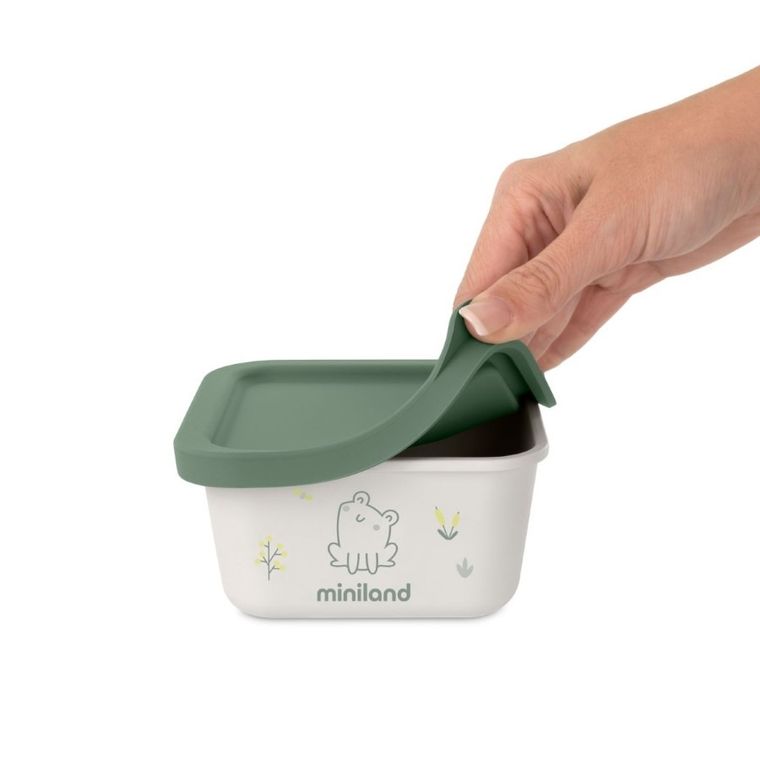 Miniland, Żabka, ECO-friendly, pojemniki hermetyczne, 2-400 ml