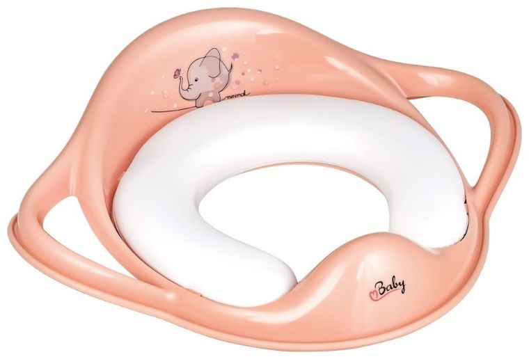 Minimal, Słonik, miękka nakładka na sedes, róż