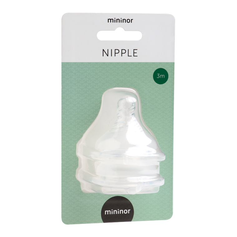 Mininor, smoczek do butelki, 3m+, 2 szt.
