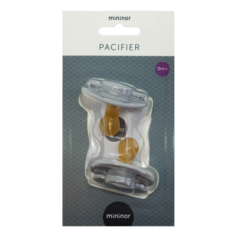 Mininor, smoczek lateksowy, Grey Seal, 0m+, 2 szt.