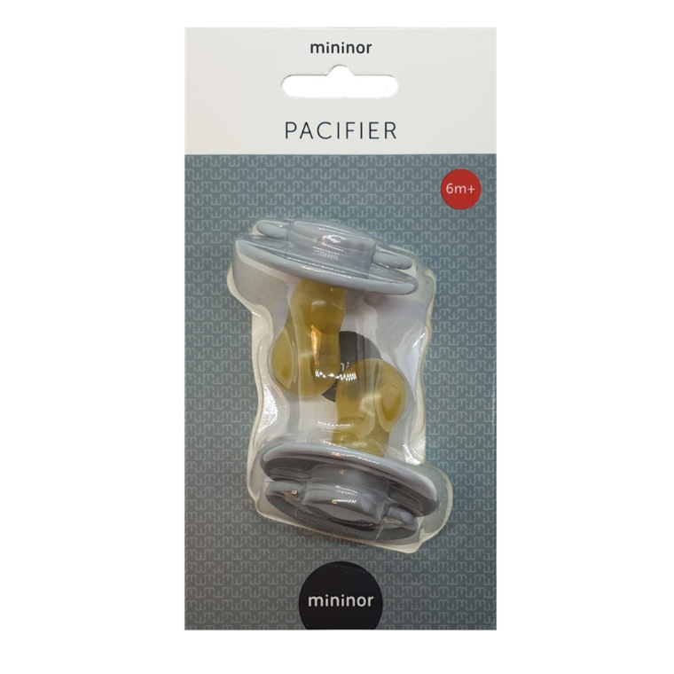 Mininor, smoczek lateksowy, Grey Seal, 6m+, 2 szt.