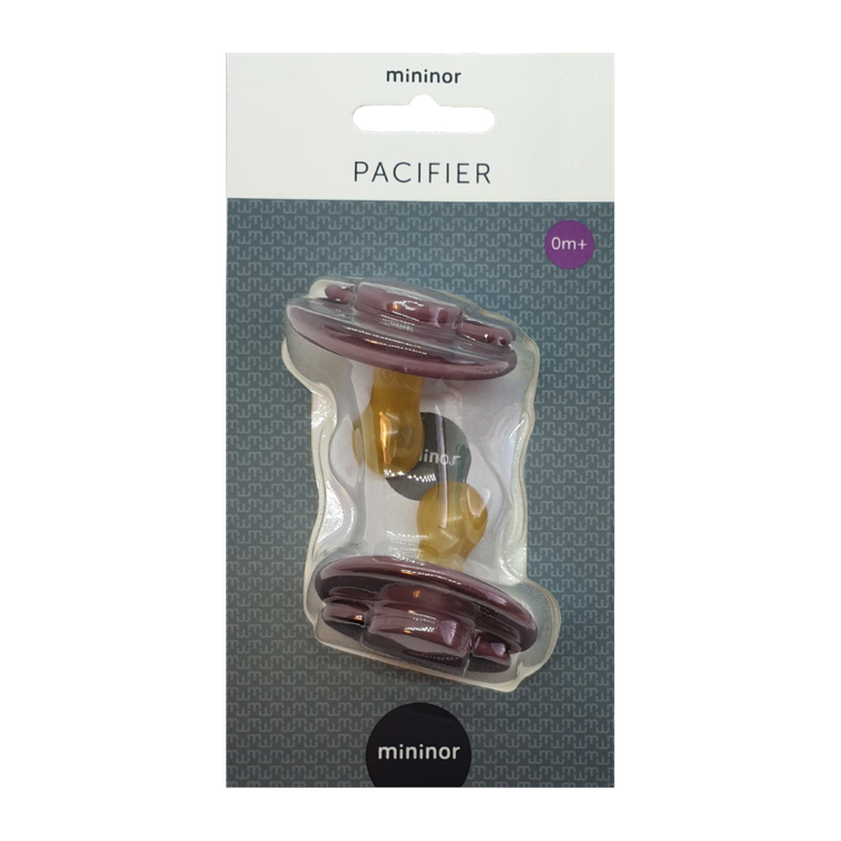 Mininor, smoczek lateksowy, Heath Flower, 0m+, 2 szt.