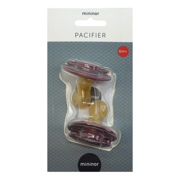 Mininor, smoczek lateksowy, Heath Flower, 6m+, 2 szt.