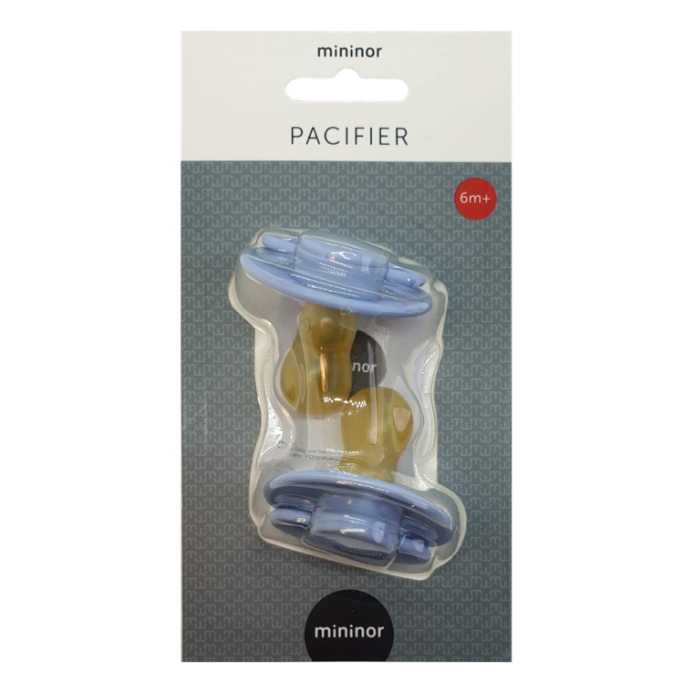 Mininor, smoczek lateksowy, Nordic Sky Blue, 6m+, 2 szt.