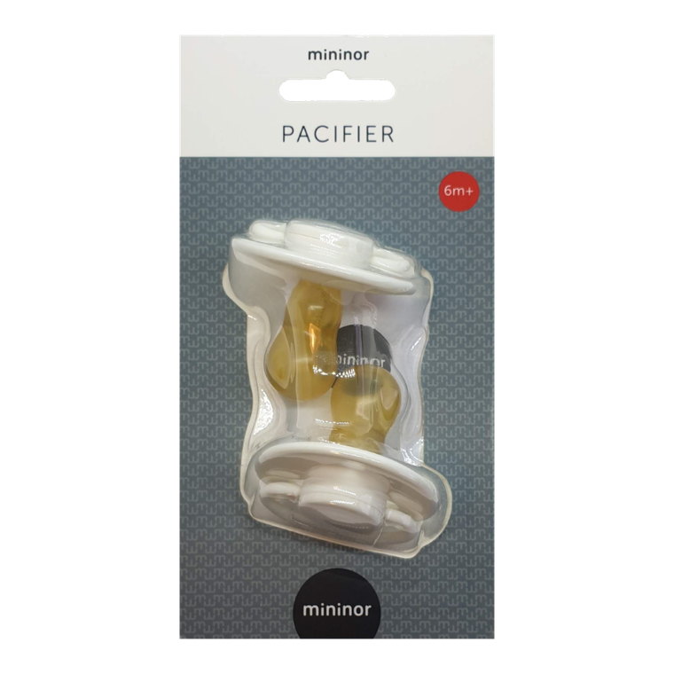 Mininor, smoczek lateksowy, Snowberry, 6m+, 2 szt.