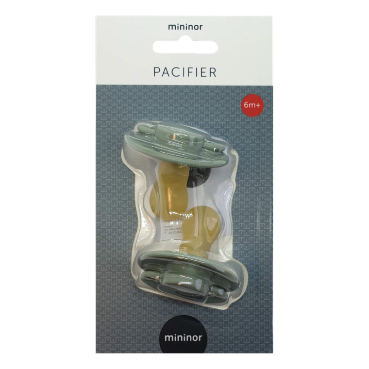 Mininor, smoczek lateksowy, Willow Green, 6m+, 2 szt.