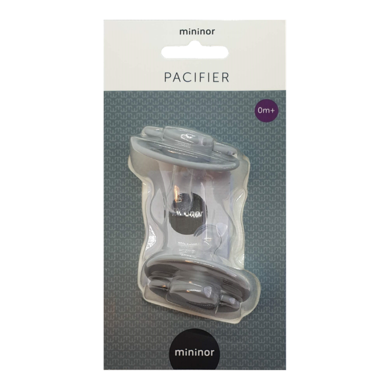 Mininor, smoczek silikonowy, Grey Seal, 0m+, 2 szt.