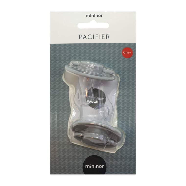 Mininor, smoczek silikonowy, Grey Seal, 6m+, 2 szt.