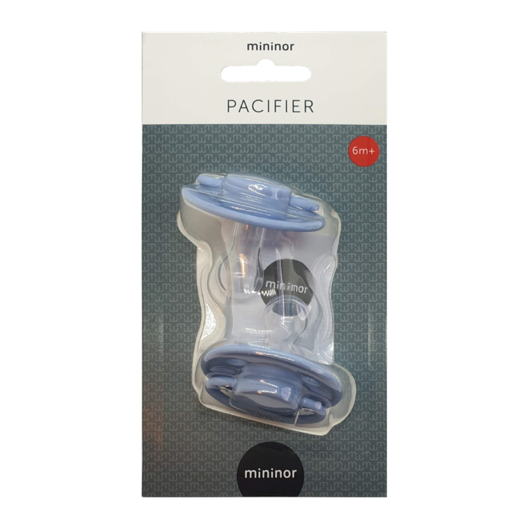 Mininor, smoczek silikonowy, Nordic Sky Blue, 6m+, 2 szt.