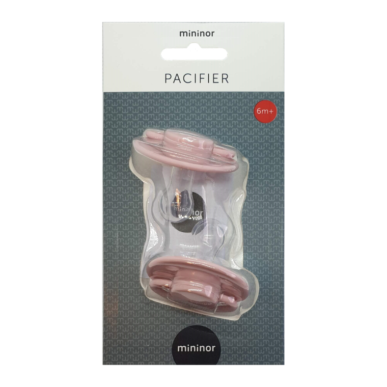 Mininor, smoczek silikonowy, Rose, 6m+, 2 szt.