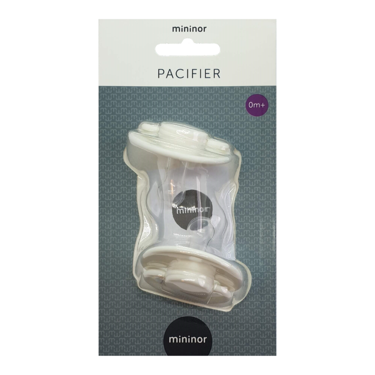 Mininor, smoczek silikonowy, Snowberry, 0m+, 2 szt.