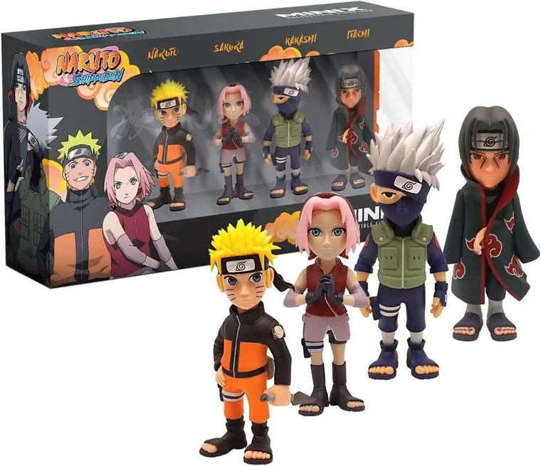 Minix, Naruto Shippuuden, figurki kolekcjonerskie, 4 szt.