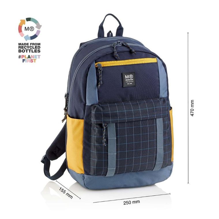 Miquelrius, Amsterdam, Rider, plecak trzykomorowy, czarny, 28l