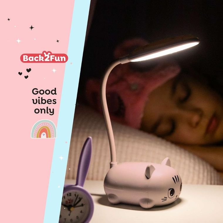 Miquelrius, lampka LED, kotek, różowy