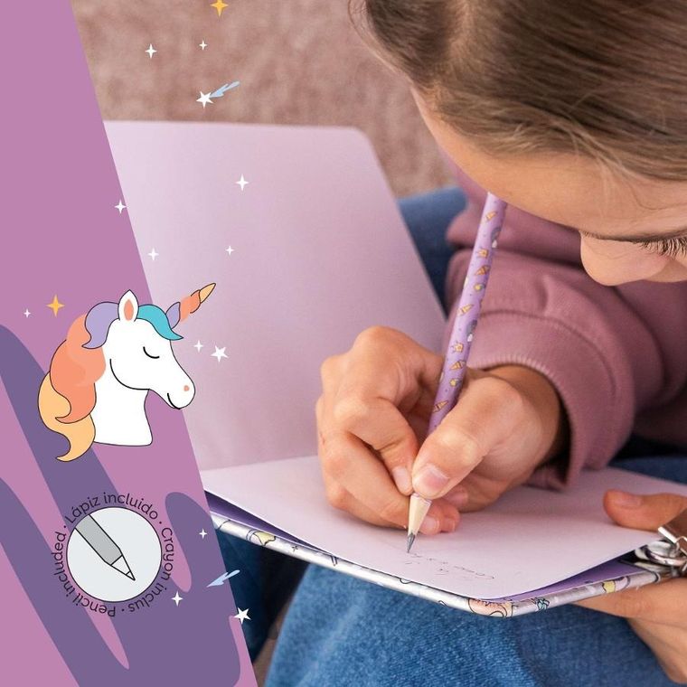 Miquelrius, pamiętnik na kłódkę, holograficzny, jednorożec