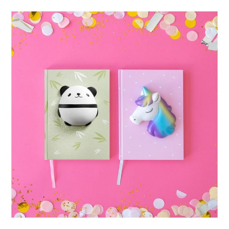 Miquelrius, Squishy, notatnik A5 z miękką figurką, Panda, 1 szt.