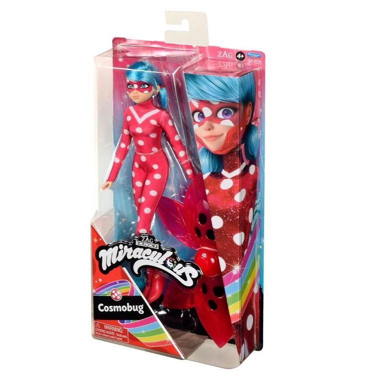 Miraculous: Biedronka i Czarny Kot, Cosmobug, lalka, 26 cm