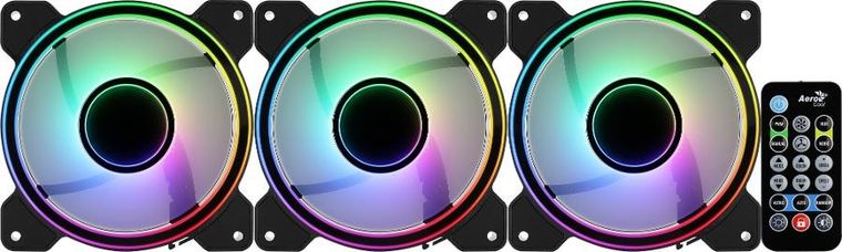 Mirage, + Hub Aerocool, wentylator, 12 ARGB Pro, 3-120mm