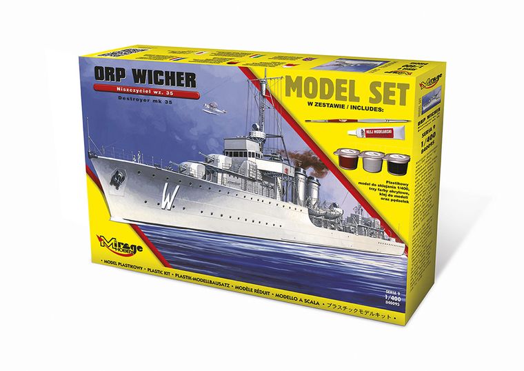 Mirage Hobby, niszczyciel ORP WICHER, model do sklejania