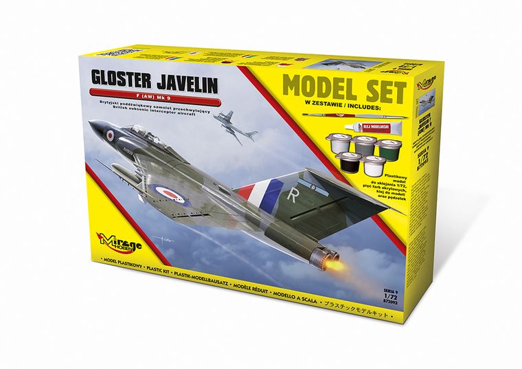 Mirage Hobby, samolot przechwytujący Gloster Javelin, model do sklejania