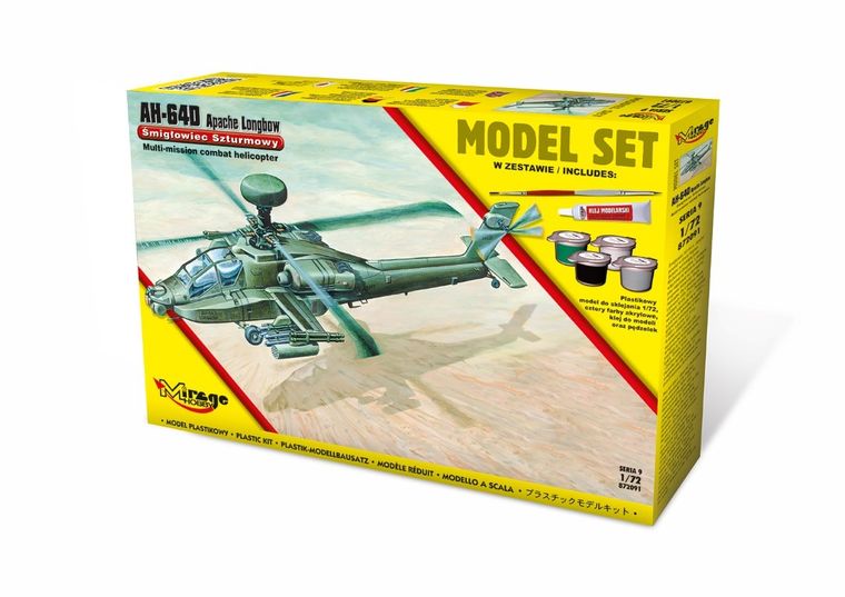 Mirage Hobby, śmigłowiec szturmowy AH-64D APACHE, model do sklejania