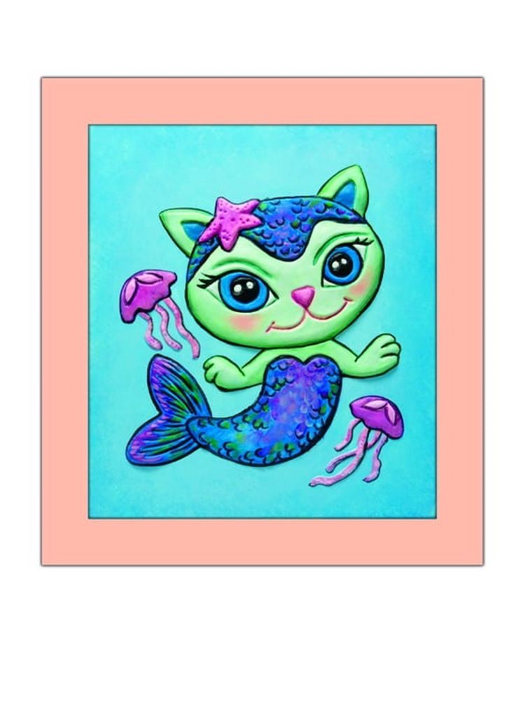 Mirage Hobby, Wypukła Malowanka, zestaw kreatywny do malowania, Fantazja, Syrenokotka