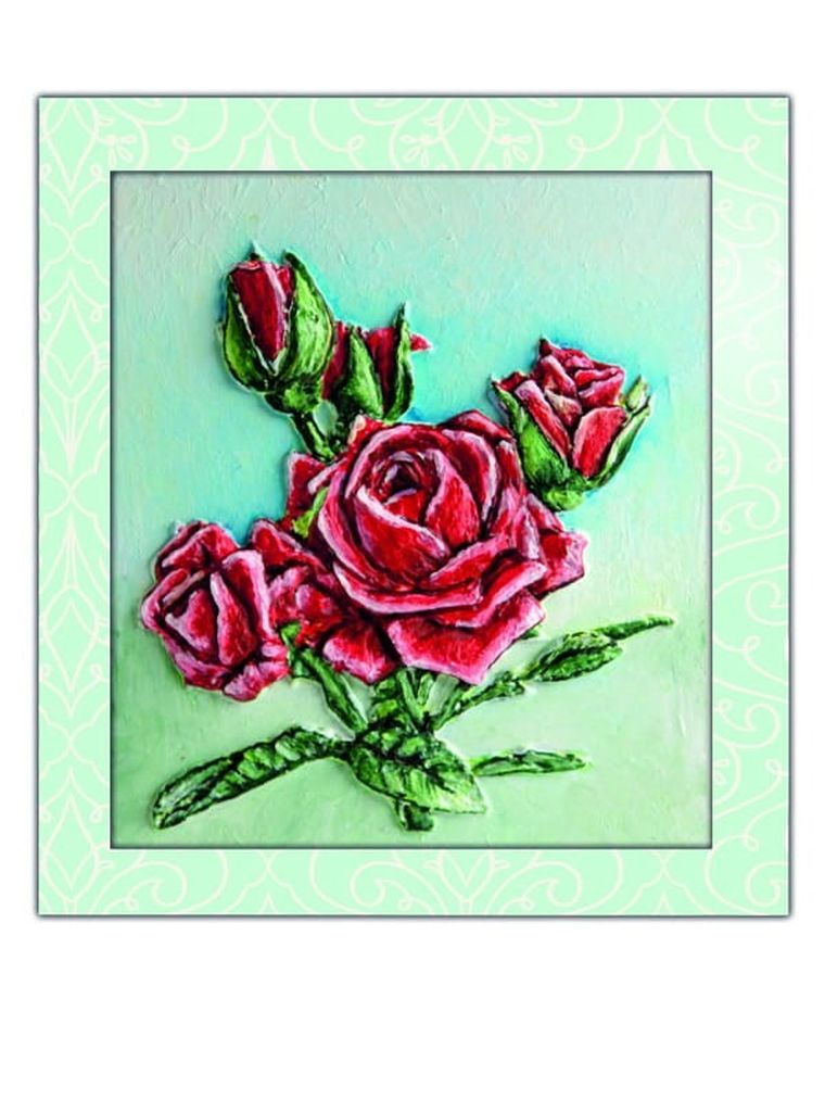 Mirage Hobby, Wypukła Malowanka, zestaw kreatywny do malowania, Kwiaty, Róże