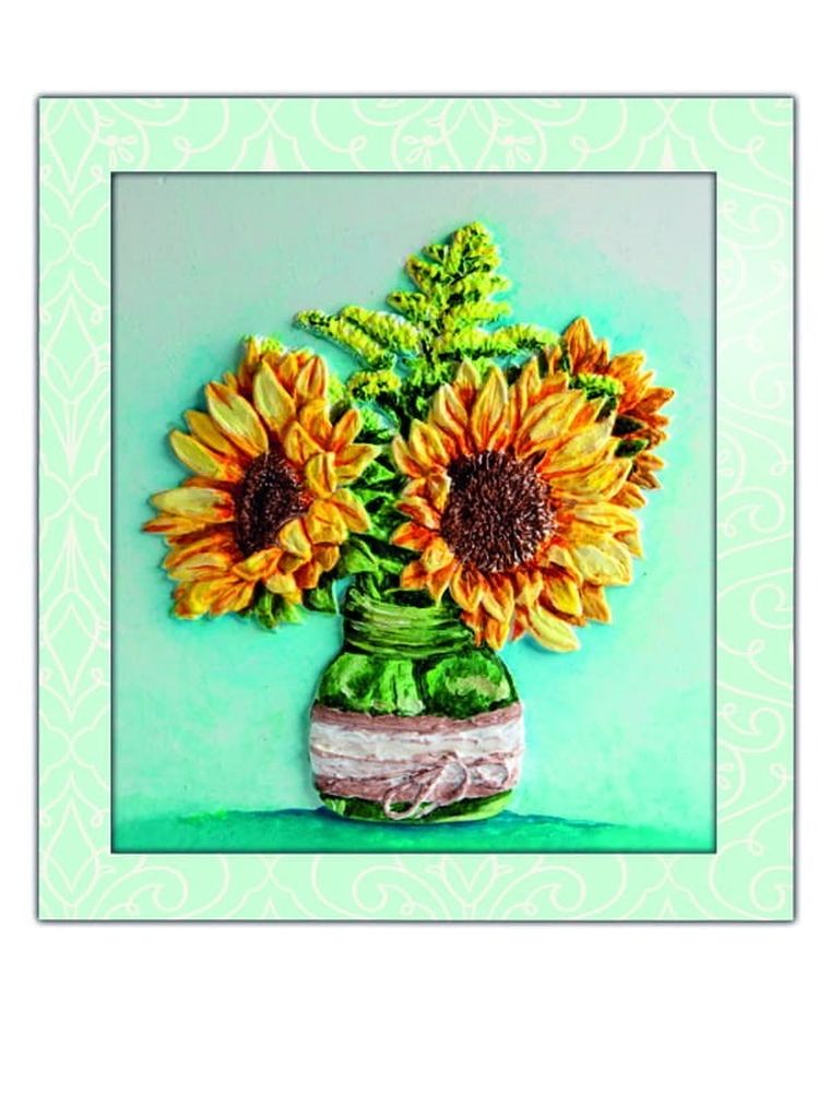 Mirage Hobby, Wypukła Malowanka, zestaw kreatywny do malowania, Kwiaty, Słoneczniki