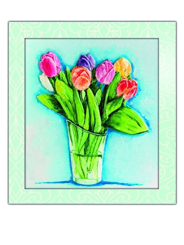 Mirage Hobby, Wypukła Malowanka, zestaw kreatywny do malowania, Kwiaty, Tulipany