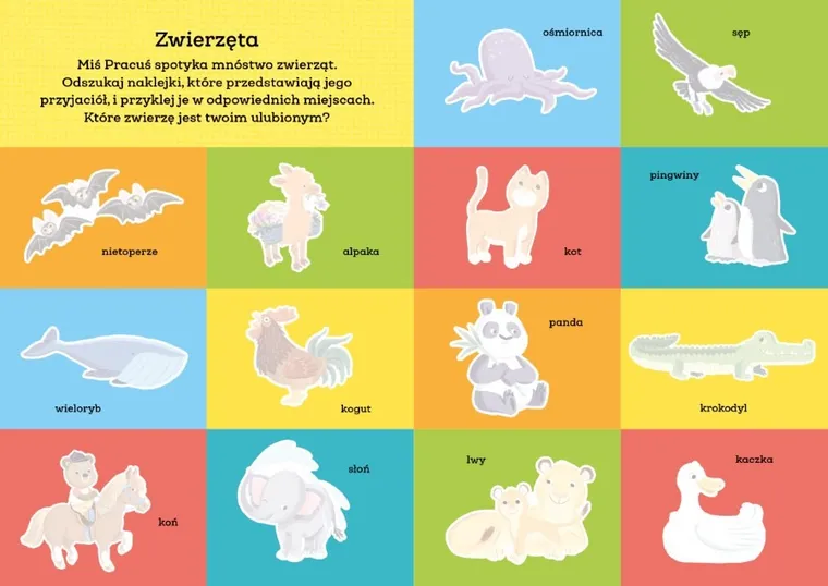 Miś Pracuś. Zwierzęta. Moje pierwsze naklejki