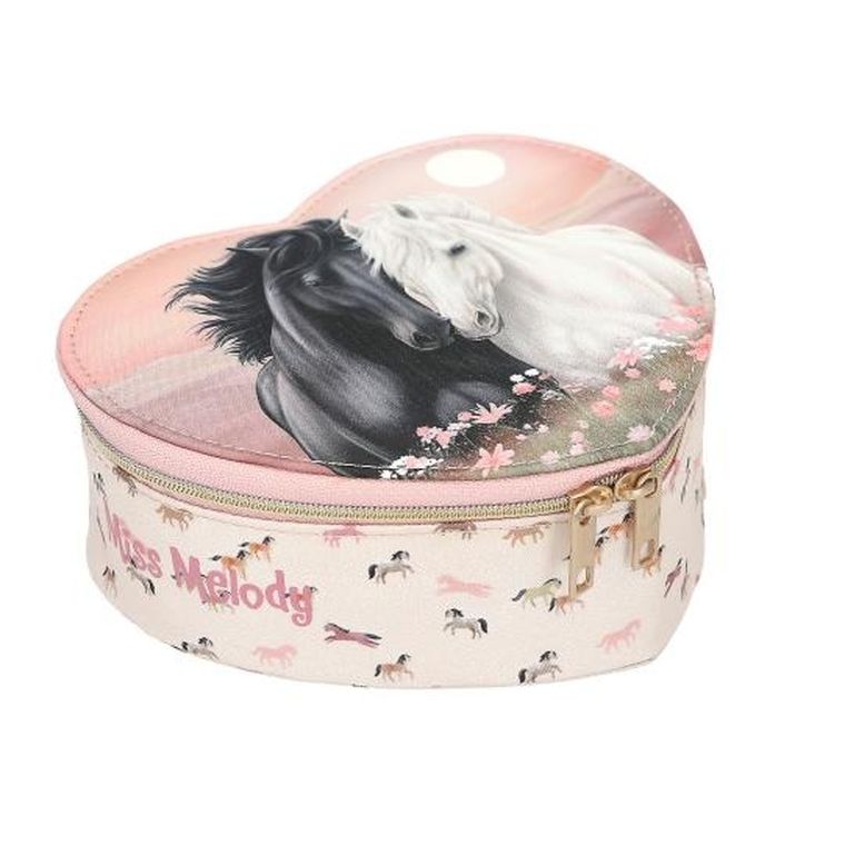 Miss Melody, Blossom Pony, pudełko na biżuterie z lusterkiem, 14-16-6cm